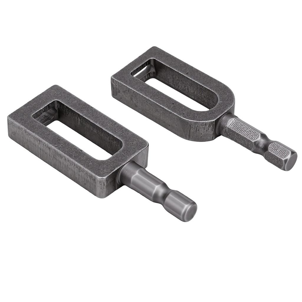 2pcs Universal Wire Knotter Iron Ergonomic 1 4 Inch Hex Shank Electric Drill Wire Twisting Tool