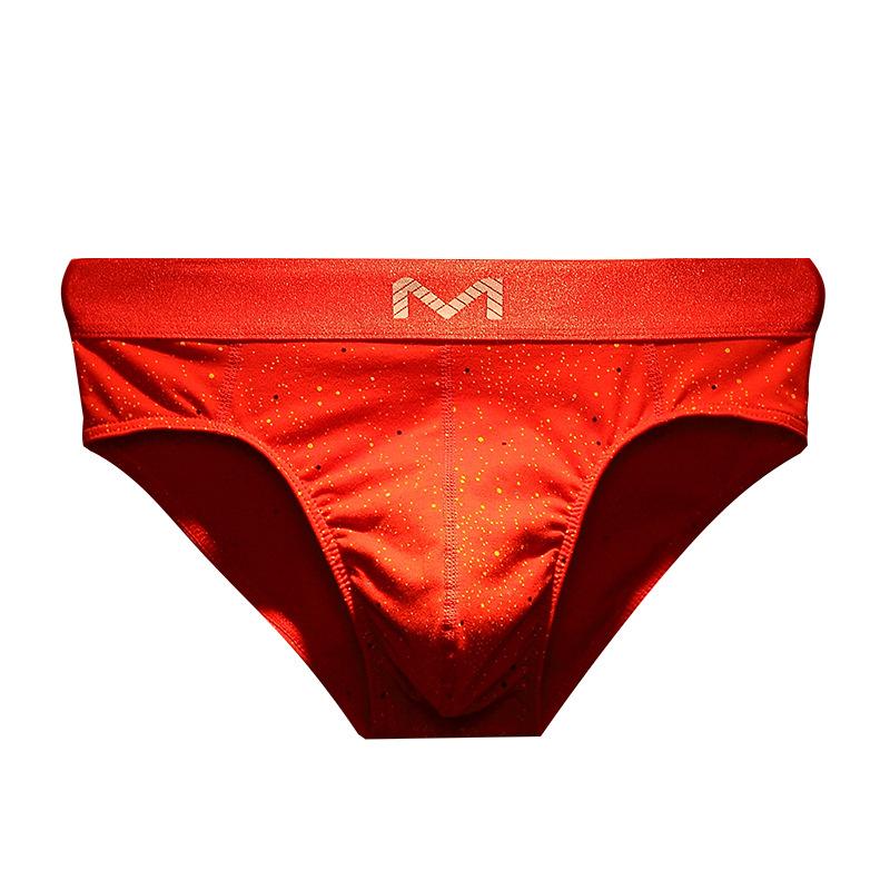 Men's Cotton Breathable Triangle Underwear Men's Mid Waist Plus Size Sexy U-shaped Comfortable Underwear