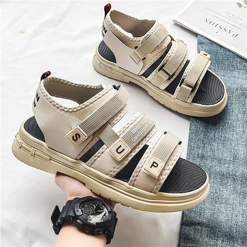 Fashion Men's Sandals Summer Outdoor Breathable Casual Slippers Non Slip Lightweight Sports Trendy Driving Beach Roman Sandals