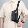Men’s Waterproof Waist Bag Large Capacity Crossbody Chest Bag Multi Pocket Belt Bag Casual Travel Sports Fanny Pack
