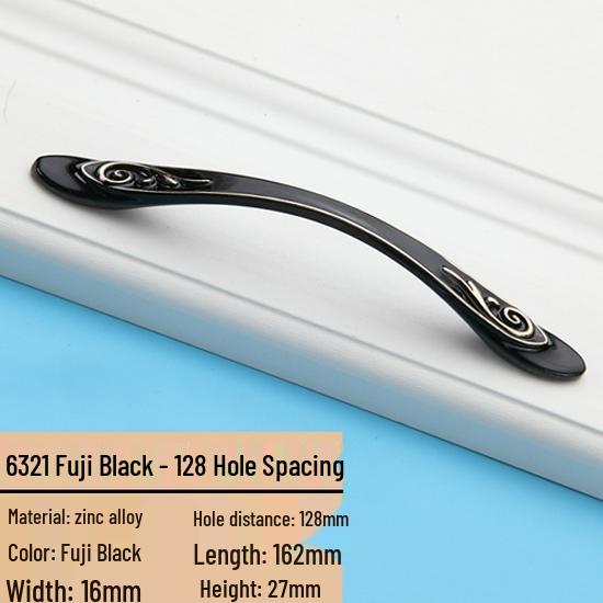 Modern European Black Handle for Cabinets and Wardrobes