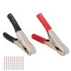 50 Set Insulated Clip 20A High Accuracy Process Elasticity Electric Test Clamp with PVC Insulating Sheath for Wire
