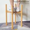 Nordic Wooden Flower Stand for Living Room/Balcony - Floor-standing Cross Plant Holder for Pothos & Flowers