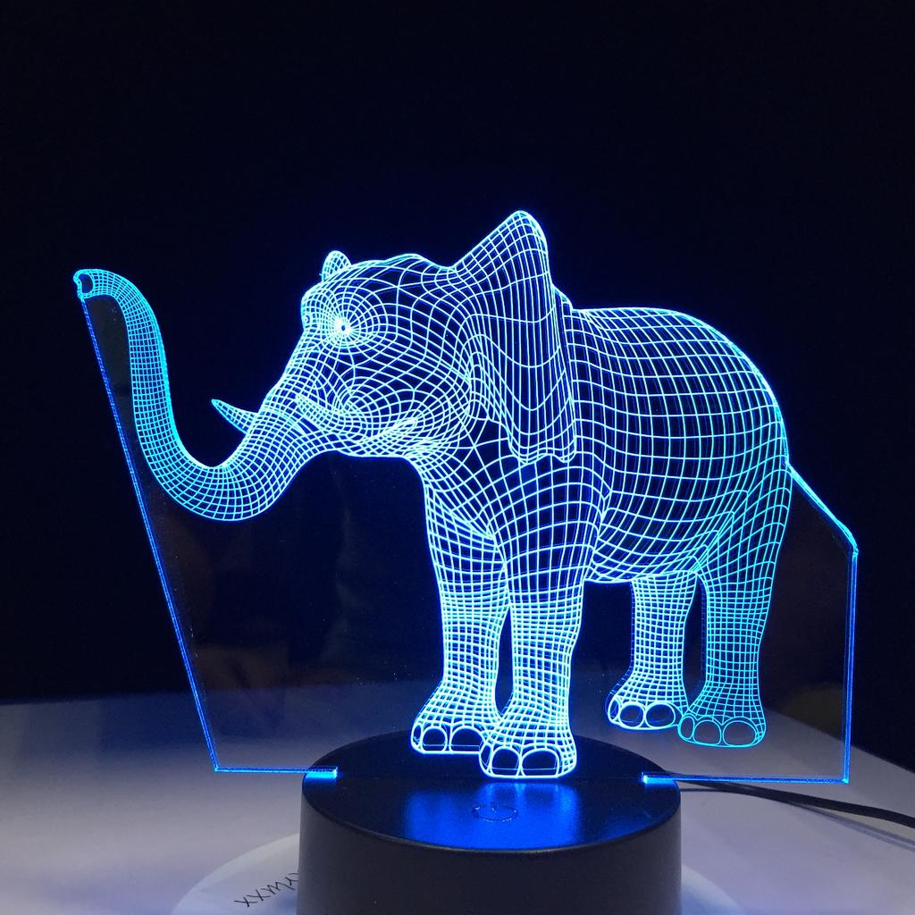Factory Dropshipping ODM Rechargeable Touch Switch Dog Arylic Panel Box Table Night Lamp  16 Colors Change 3D LED Light