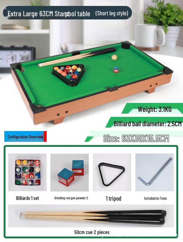 Children's Mini Wooden Billiards Table: Multifunctional Game Table with Legs