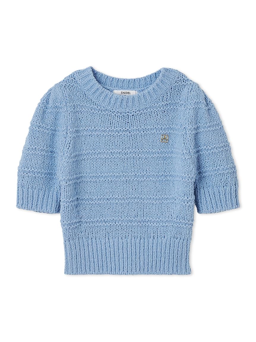 

Snidel Fancy Yarn Knit Pullover SWNT252034 BLU Women s