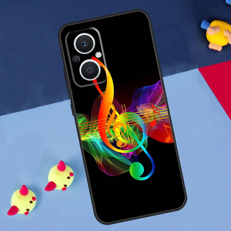Musical Notes Violin Classical Music For OPPO Reno 12F 13F 14F 11F 10 11 12 13 14 Pro 8T 7 8 Lite OPPO Find X9 X8 X6 X5 Pro Case