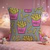 Crispy French Fries Pop Cushion Cover Premium Comfort Reversible Pillow Cove Two In One Design for Any Room  Car Interior