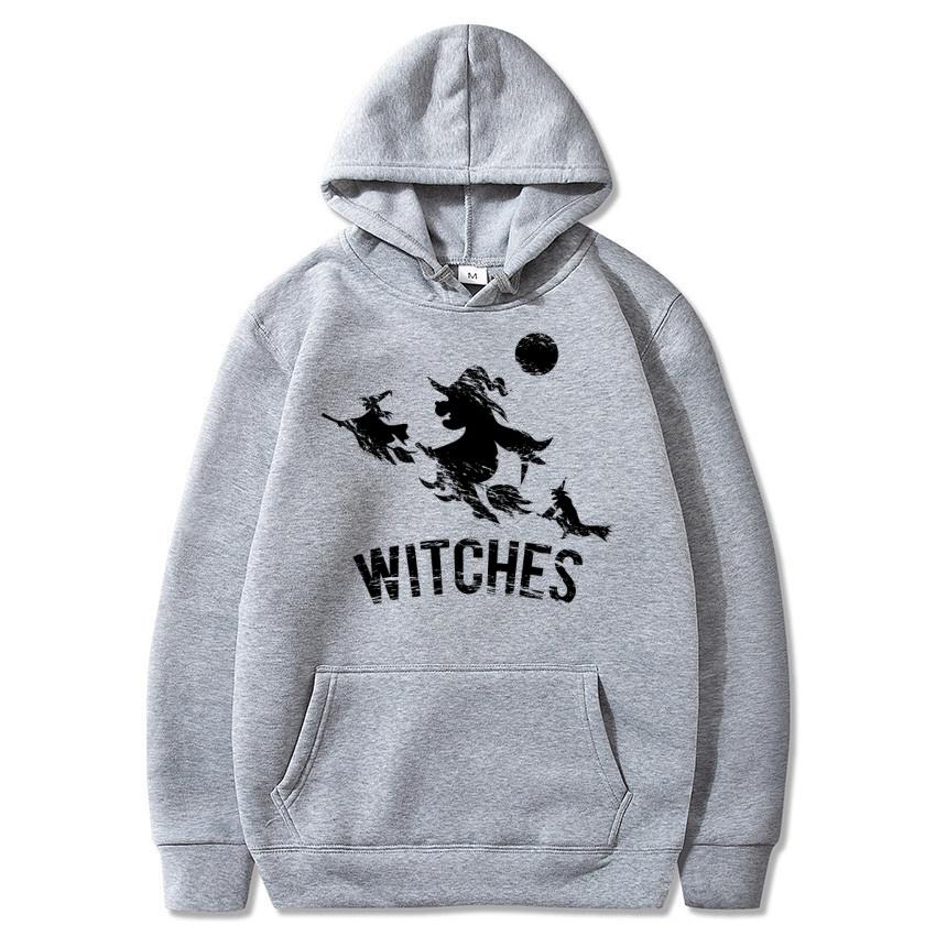 Autumn Winter Halloween Witch Personalized Printed Hoodie Men's Fashion Warm Sweatshirt Casual Street Wear Warm Hoodie