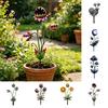 Sturdy Garden Support 2D Sunflowers Stake, Retro Flat Metal Plant Decoration, Carnivorous Weatherproof Decor Flower Yard Art Stake for Lawn