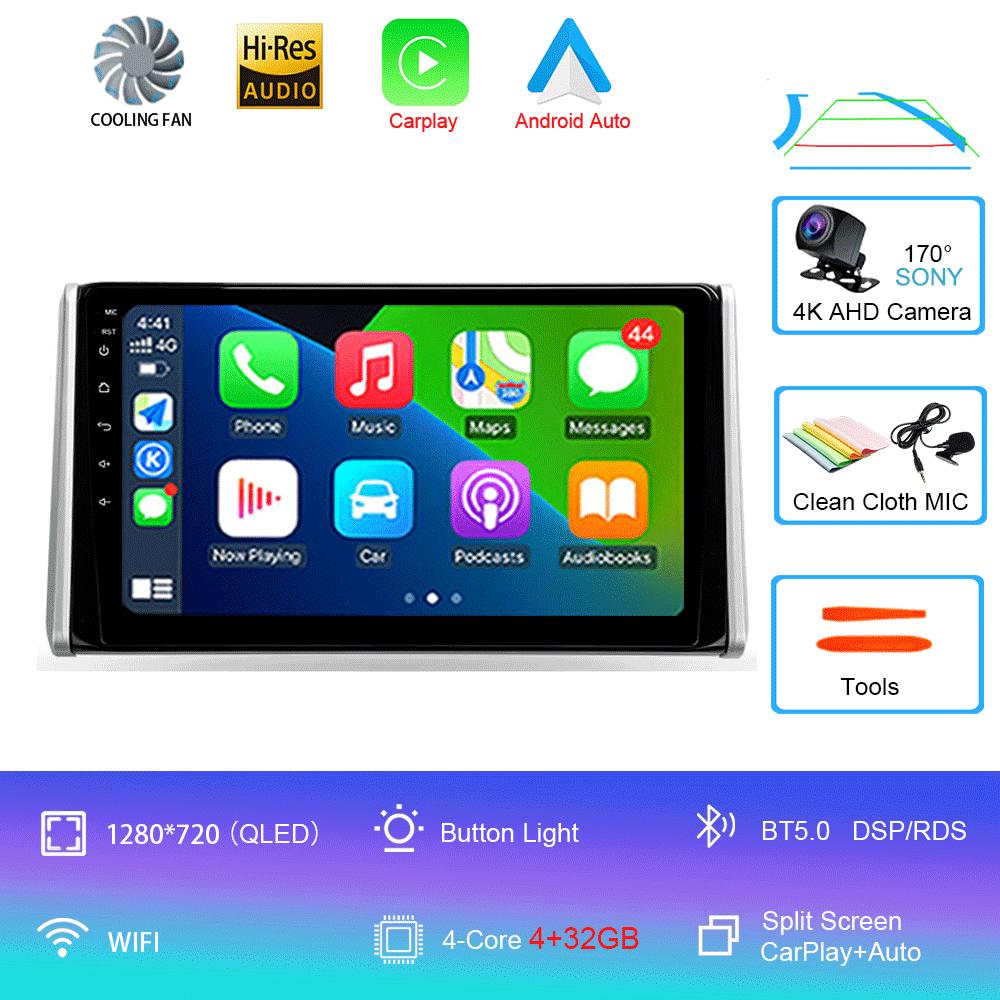 

Автомобильное радио Android 14 Carplay для Toyota RAV4 XA50 2018 -2025 видеоплеер навигация GPS стерео WiFi+4G видео DSP 2 DIN