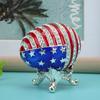Enameled Easter Egg Trinket Box Jewelry Box Metal Crafts Desktop Decoration Gifts
