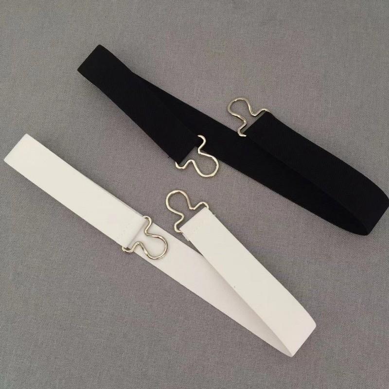 Wide Stylish Womens Elastic Belt For Versatile Outfits In Elegant Black Color