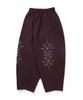 GAKKAI UNIONS Double Four-Star Balloon Pants Burgundy