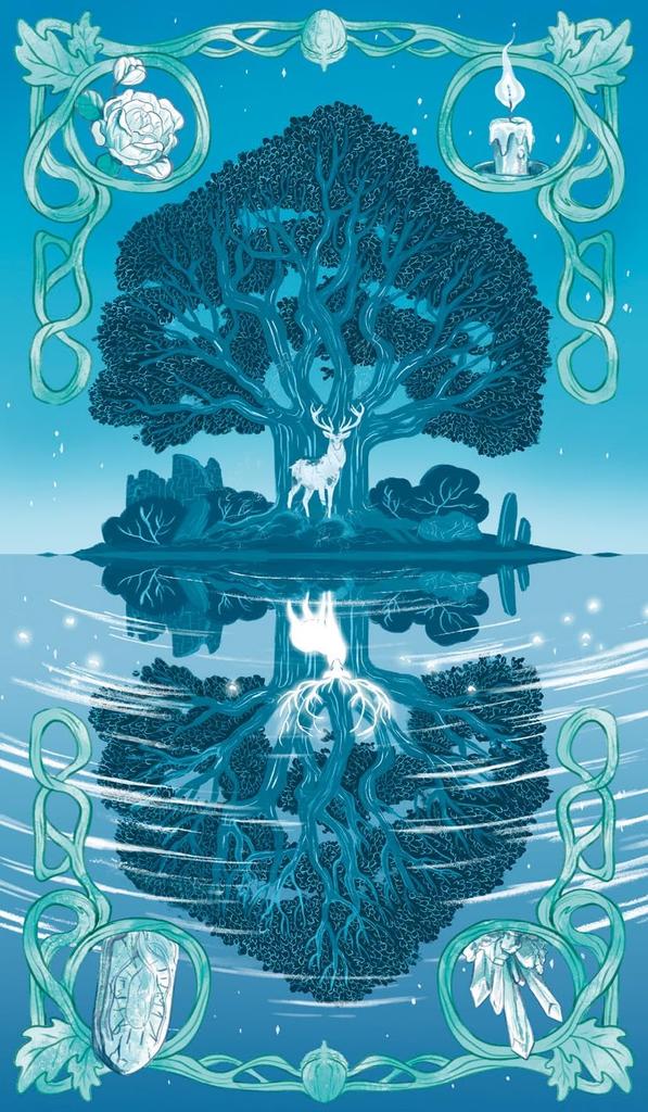 Kancharo 78-Card Tarot Set [Under the Oak Tarot (Premium)] Includes Japanese Tarot Card Instructions & Pouch (Authentic)