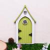 Dollhouse Mini Wooden Fairy Tale Door Dollhouse Gnome Door Model Miniature Garden Scene DIY Furniture Decoration Accessories