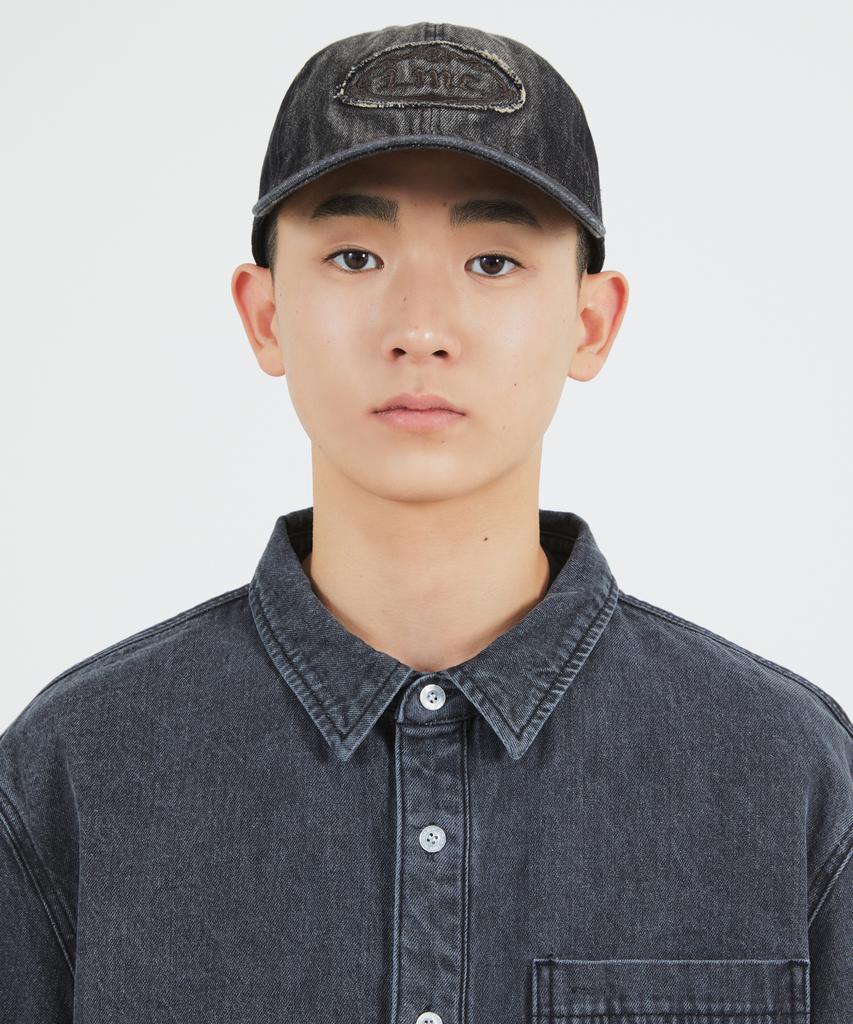 LMC Washed Denim Gothic Oval 6Panel Cap Washed Black