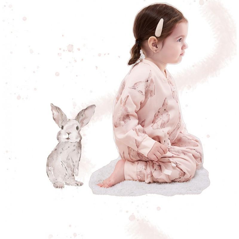 4-Layer Bamboo Cotton Sleep Sack Toddlers 1-6 Years Anti-Bacterial Zipper-Through Design Fall Winter