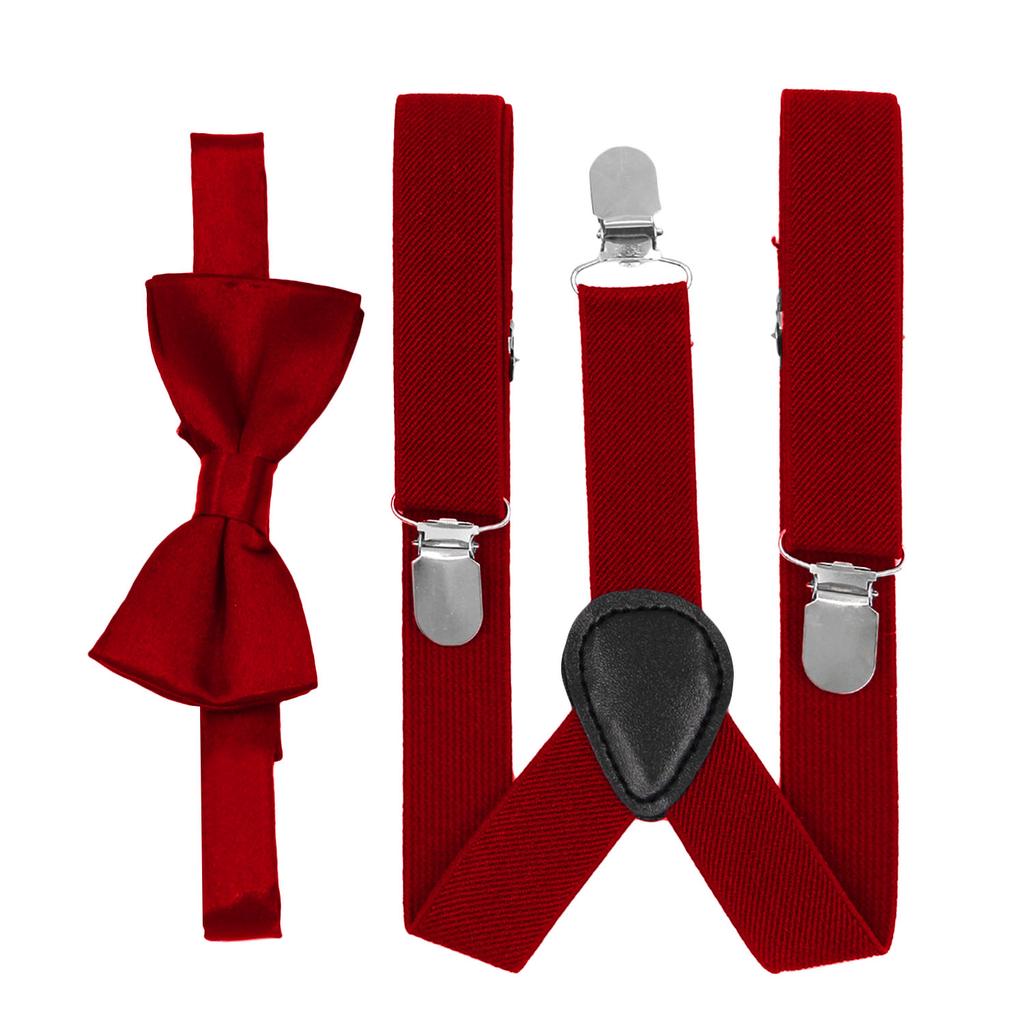 Unisex Kid Girl Boy Elastic Suspenders Bowtie Bow Tie Set Birthday Childrens Day Gift for 1-10 Year Old Kids Daily Wear Attending Wedding Party