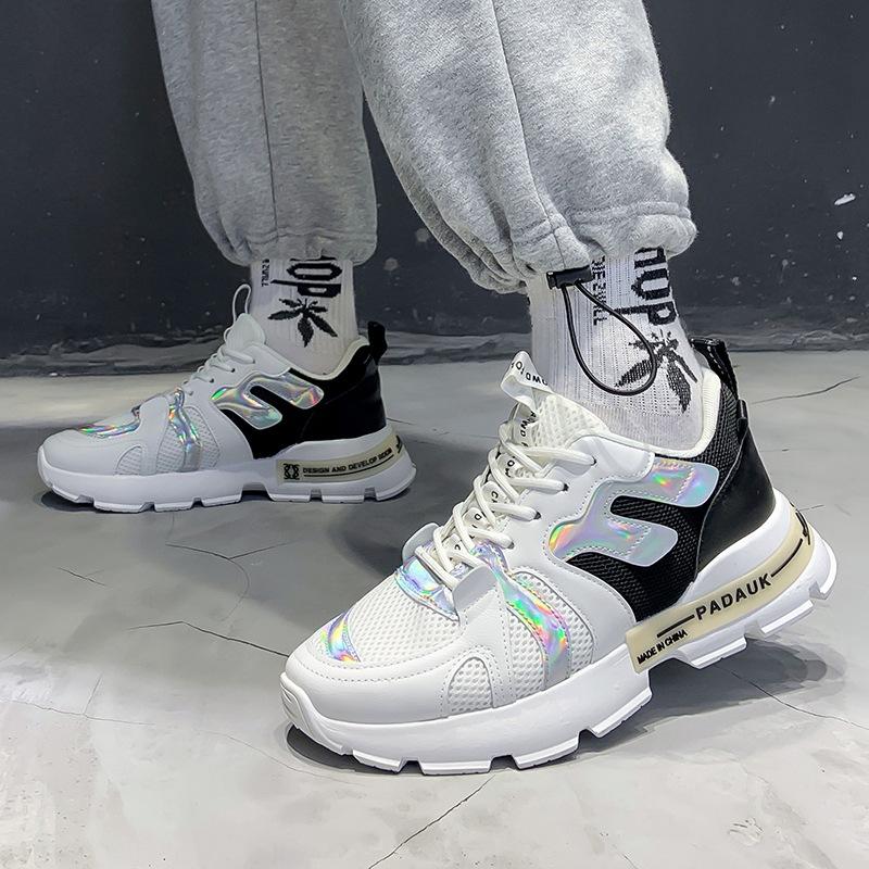 

Fashion 2024 New Autumn Men s Shoes Casual Sports Shoes Breathable Casual Comfortable Fashion Height Increasing Running Shoes21 39 белый