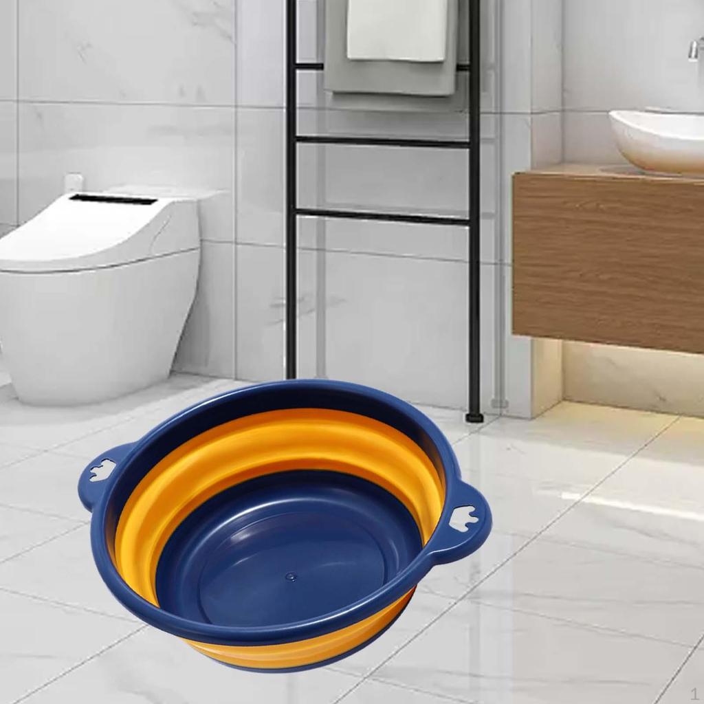 Foldable Wash Basin Bowl Washing Tub Dish Pan Laundry for Vegetable Clothes Fruits