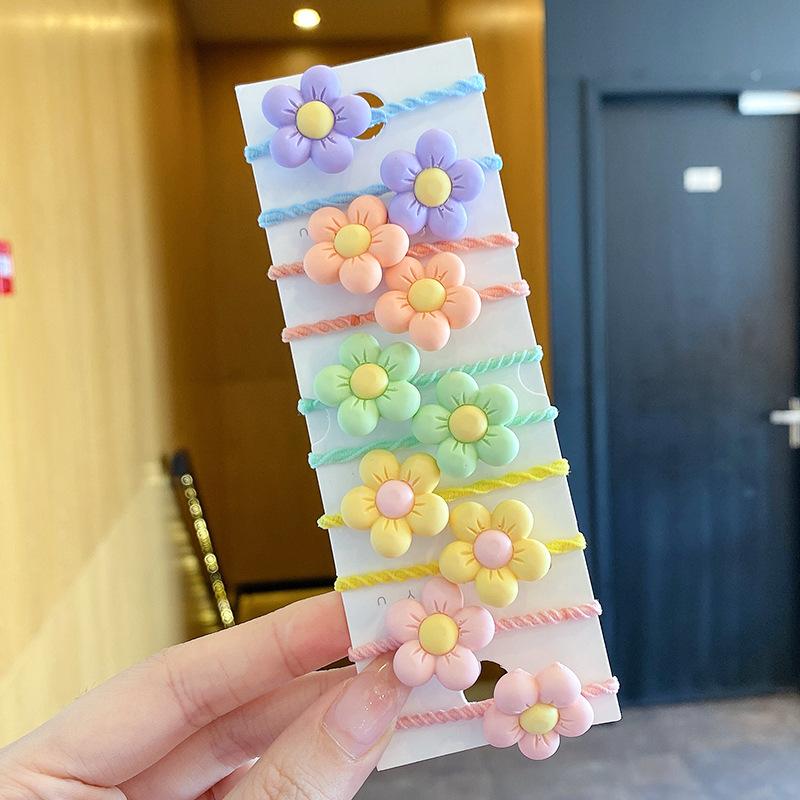 10PCS/Set Hair Bands for Children Cute Cartoon Animals Rubber Band Headwear Girls Baby Headband Scrunchies Kids Hair Accessories