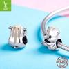 Handmade Sterling Silver Hamster Bead - Cute DIY Animal Accessory, 925 Silver
