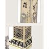 Antique Metal Hollow Vertical Incenses Burners With Lotuses Pattern Oriental Censers For Home Meditations And Decors B03E
