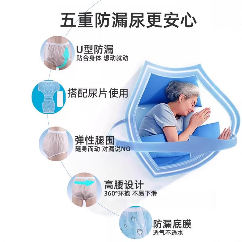 Reusable Waterproof Incontinence Underwear Adults Teens TPU Leak-Proof Briefs Breathable Washable