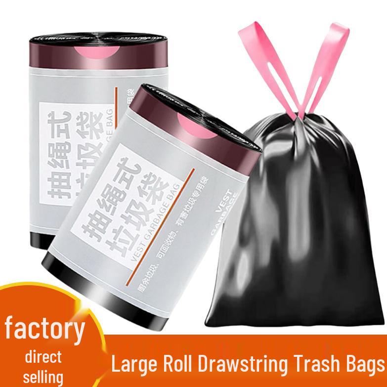 Large Drawstring Trash Bags - Thick, Durable, Kitchen & Home Use