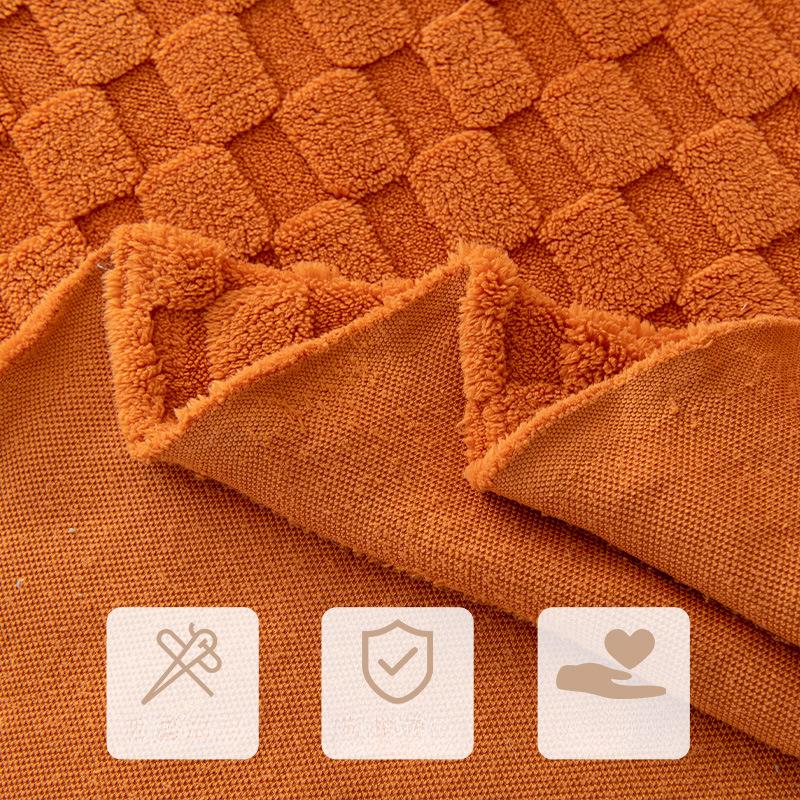 Høst og Vinter Sofahåndkle Fullt Dekkende Klut Vinter Plysj Fortykket Sklisikkert Sofateppe Eksklusiv Anti-katteriper Sofatrekk Klut