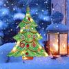Christmas Lantern Light LED DIY Diamond Mosaic Xmas Tree Hanging Pendant Ornament Festival Atmosphere Lamp Decor
