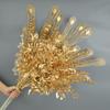 Golden Artificial Plants Eucalyptus Maple Leaf 2024 Christmas Decoration For Home Living Room Wedding Party Flower Arrangement