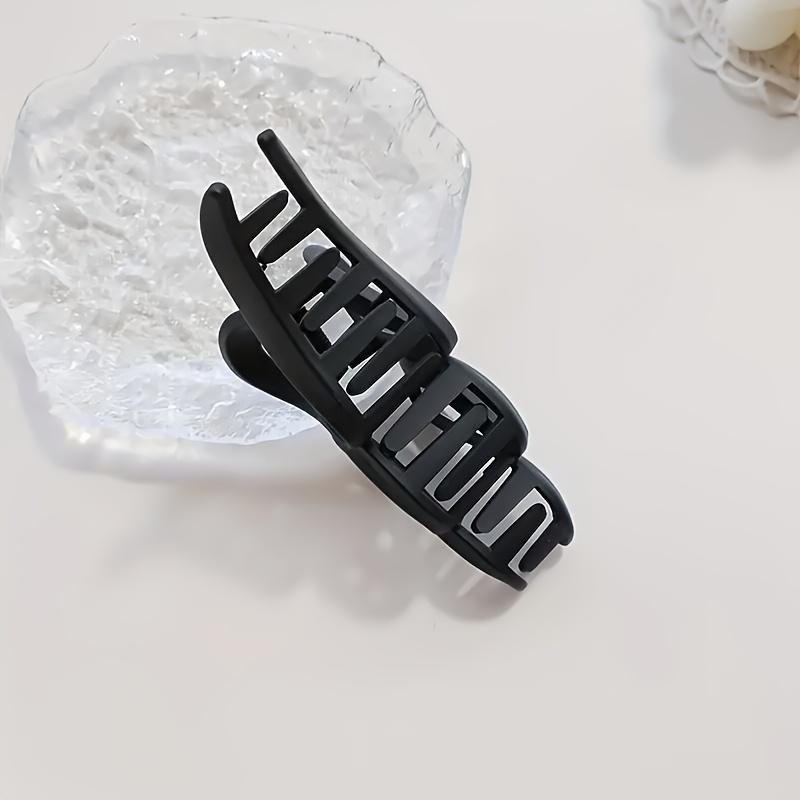 1Pc Large Matte Wave Hair Clips for Women | Vintage Y2K Style, Solid Color Shark Clips, Elegant Acrylic, Easy to Bundle and Style Additions