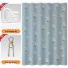 Waterproof Mildew-Proof Summer Shower Curtain with Privacy, Machine Washable