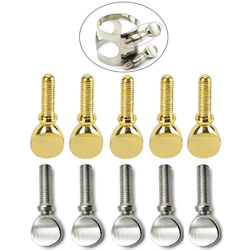 2pieces/set Simple Design Gold/Silver Color Saxophone Sax Neck Screw Alto Tenor Woodwind Instrument Accessories