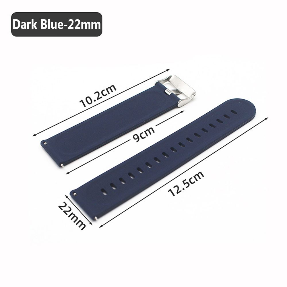 20mm 22mm Quick Release Silicone Universal Steel Buckle Wristband Watch Band Bracelet Strap