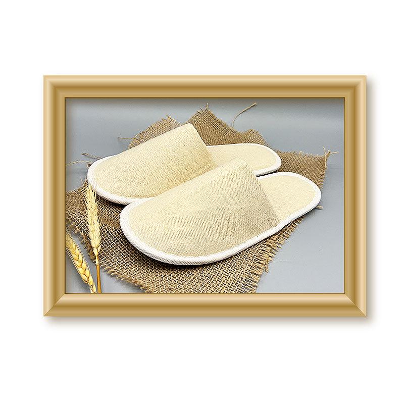 Washable Anti-Slip Hemp Cotton Linen Guest Slippers for Hotel & B&B