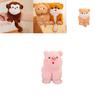 Peluche di Animali Carini con Braccialetto a Scatto Adorabile Elefante e Leone Anello da Mano Bambola di Peluche per Bambini