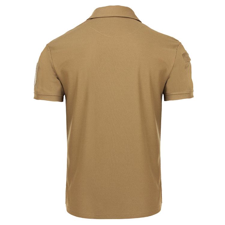 T-shirt Tactique à Séchage Rapide à Col Consul pour Homme, Manches Courtes, Anti-Transpirant, Tissu Élastique pour Usage Extérieur