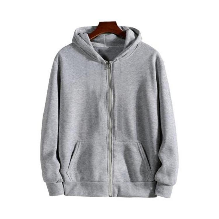 Men Winter Hooded Coat Thick Plush Zip Up Loose Fit Long Sleeve Elastic Cuff Solid Color Work Outdoor Sport Jacket with Pockets