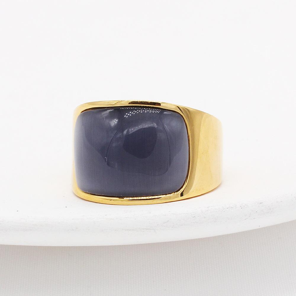 

2026 Simple European and American Fashion Opal Gemstone Men s and Women s Rings Multi-color No. 12