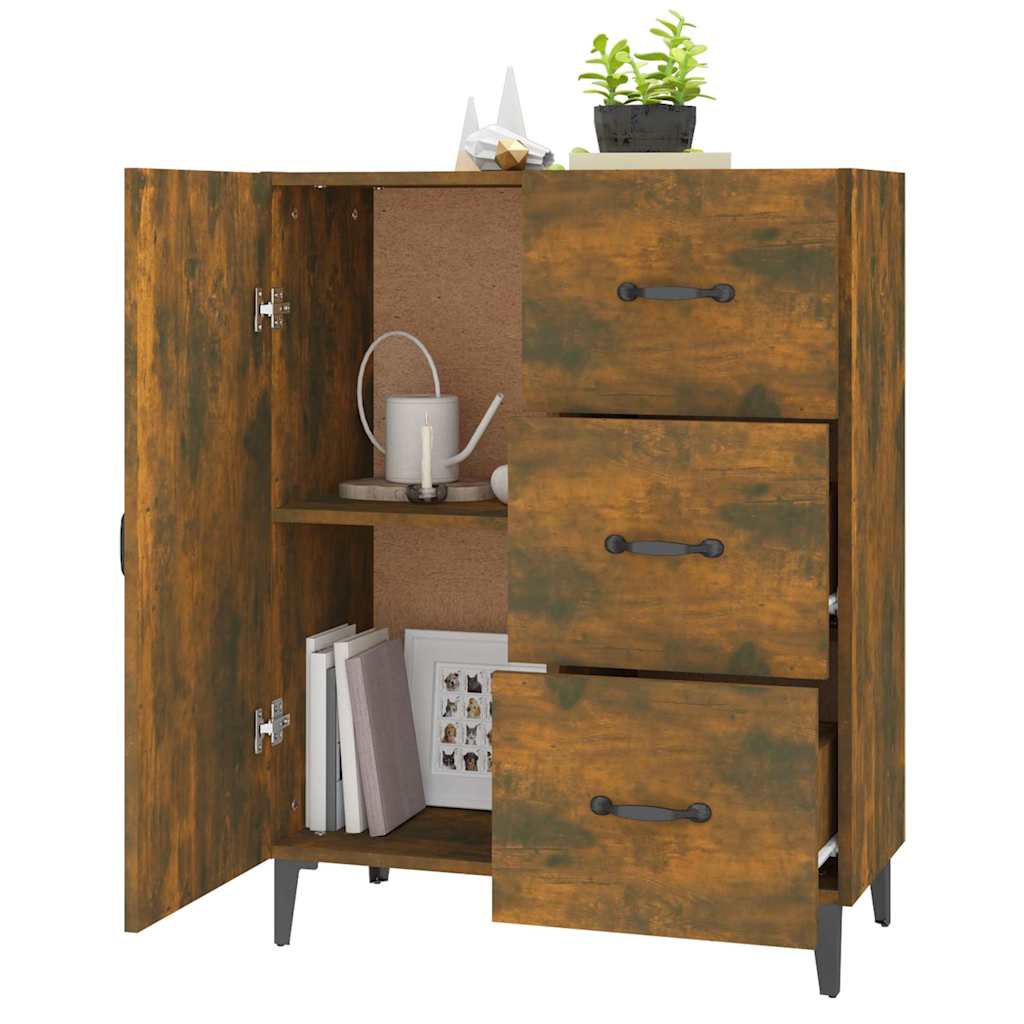 vidaXL Sideboard Räuchereiche 69,5x34x90 cm Holzwerkstoff