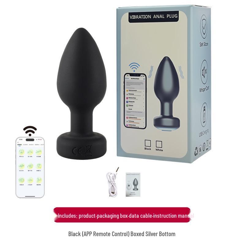 Rechargeable Silicone Anal Plug: 10-Frequency Vibrating Dilator for Self-Stimulation, Couples, and Anal Sex.