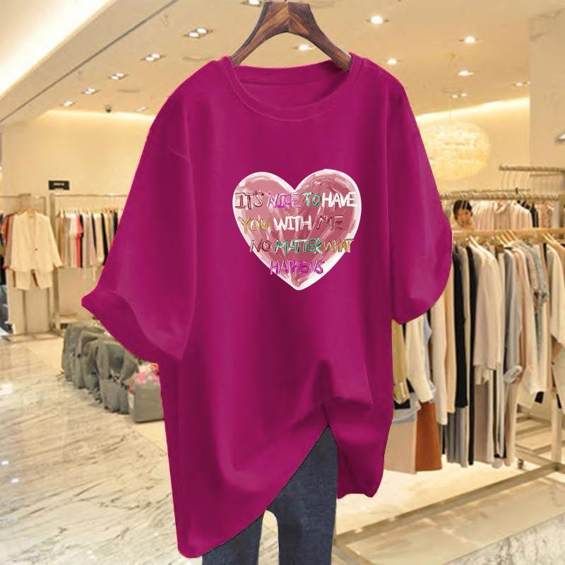 Short-sleeved t-shirt women's 2025 new summer white pure cotton small loose and thin round neck versatile front shoulder top
