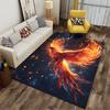Fiery Phoenix In Night Sky Suitable As a Non-slip Mat for the Living Room or Bedroom Sofa