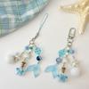 Fantasy Ocean Drift Bottle Keychain Fishtail Starfish Charm Pendant Keyring Jewelry For Girl Women Gift Bag Decoration
