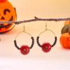 Circle Halloween Earrings Skull Ghost Dangle Earrings Fashion Pumpkin Hoop Earrings  Holiday