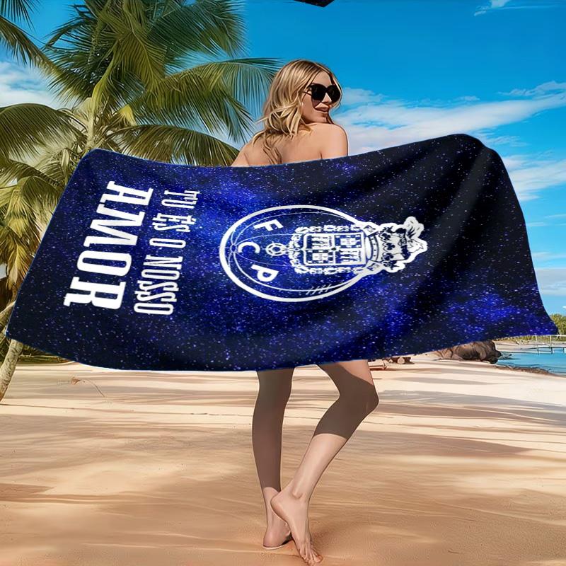 FC-Wappen-Design aufgedrucktes Mikrofaser-Strandtuch, Weich und saugfähig, Schnell trocknend, Ideal für Sommerreisen, Strand-Essential, Schwimmbad