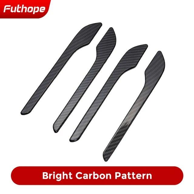 Futhope ABS Door Handle Cover For Tesla Model 3 Y Carbon Fiber Styling Premium Durable 2018-2023  Cover Protector Sticker